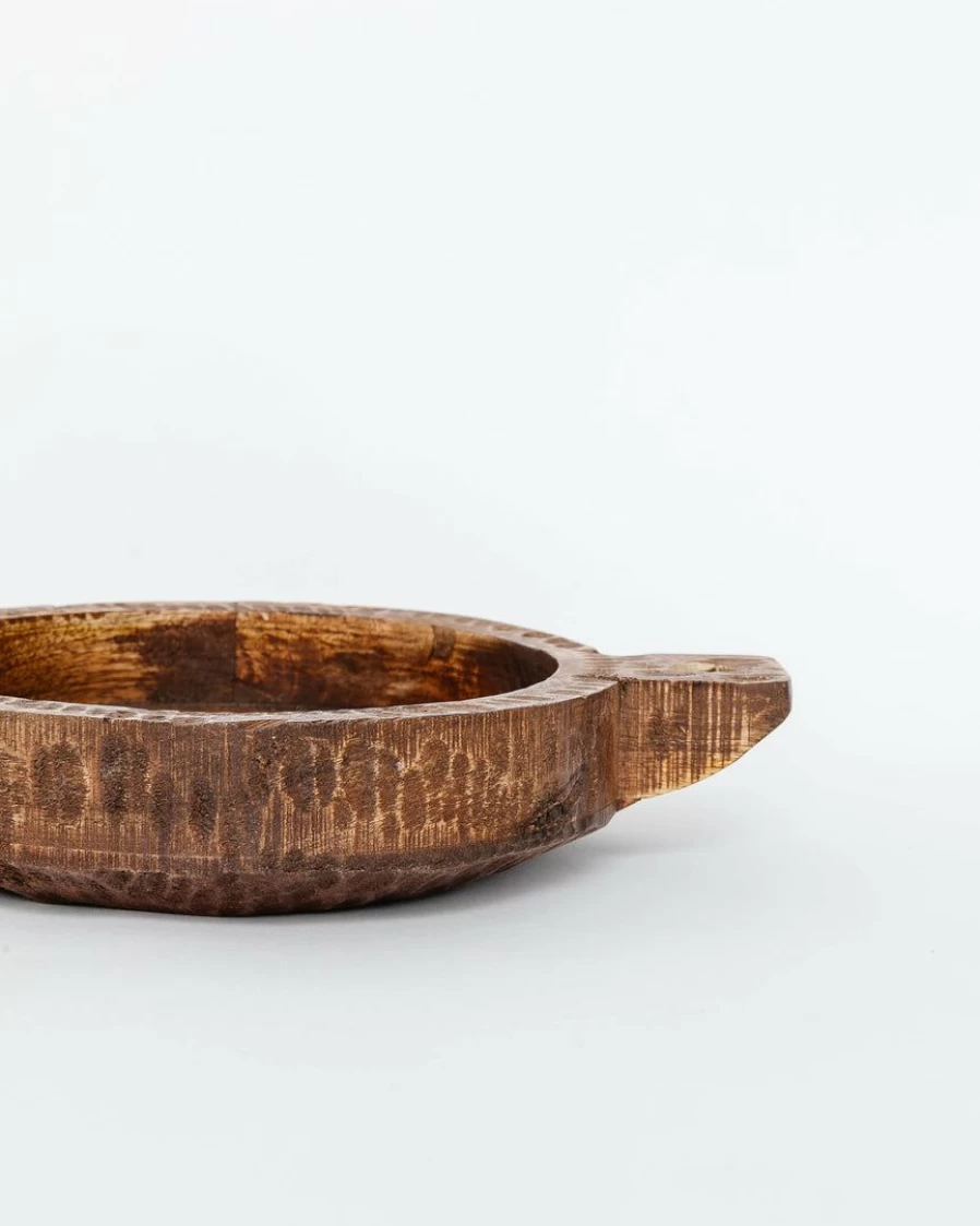 Handcrafted Bali Mango Wood Carved Decorative Serving Tray