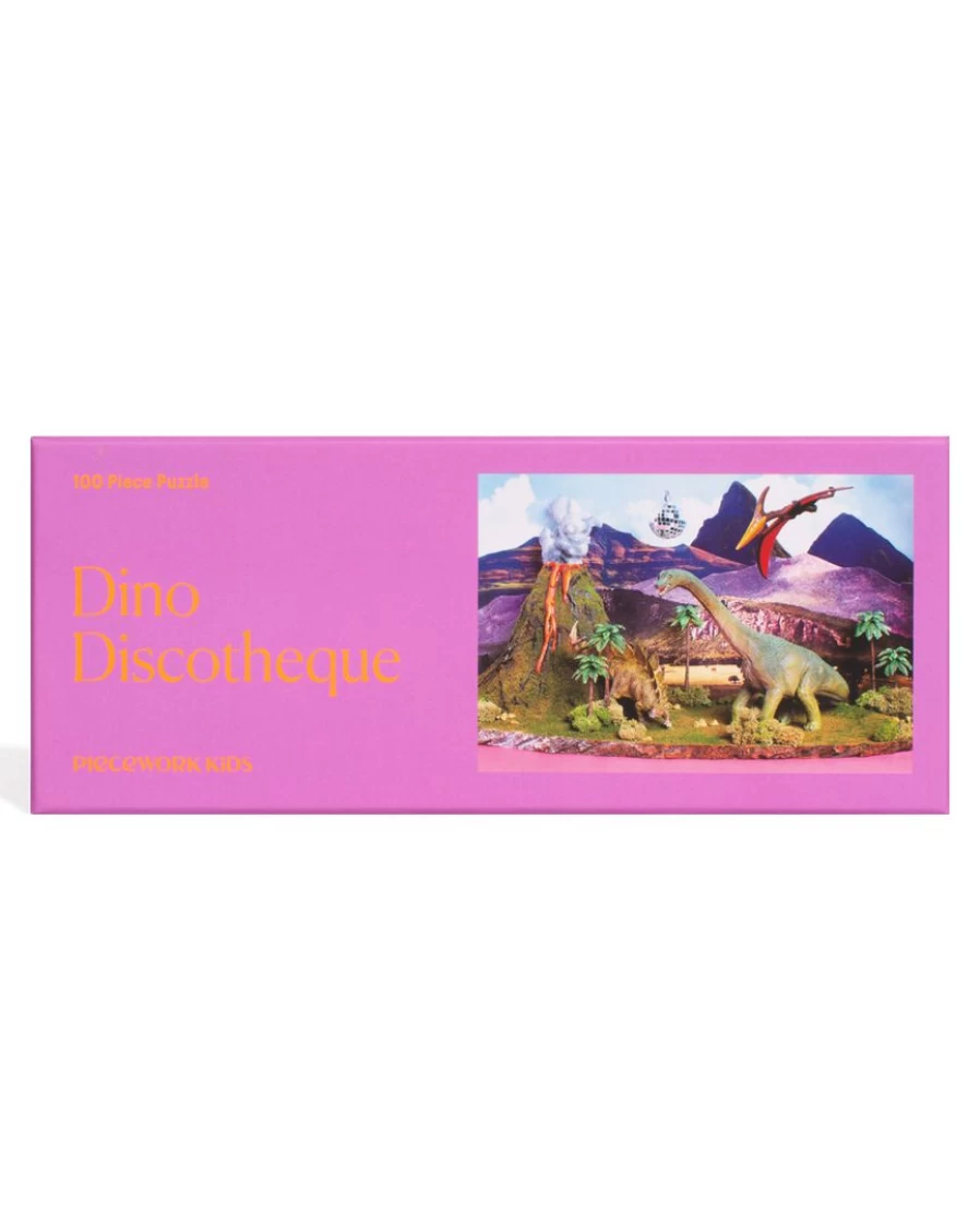 "Dino Discotheque 100-Piece Jigsaw Puzzle for Kids – Fun Educational Activity"