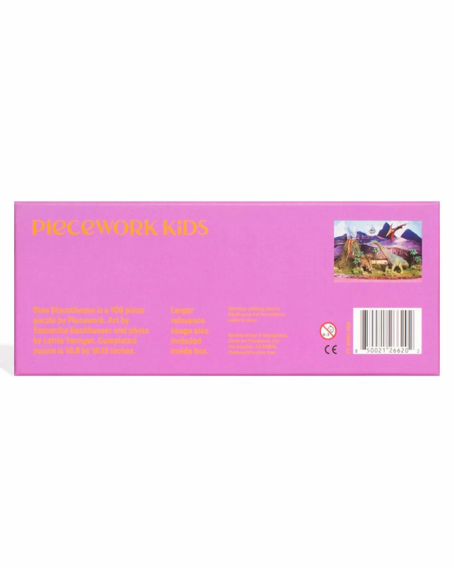 "Dino Discotheque 100-Piece Jigsaw Puzzle for Kids – Fun Educational Activity"